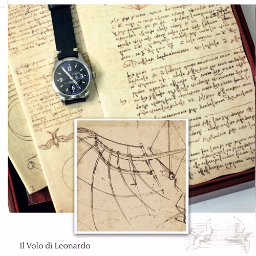 Orologio Calamai Il Volo sul Codice del Volo di Leonardo da Vinci